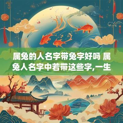 属兔的人名字带兔字好吗 属兔人名字中若带这些字,一生大富大贵