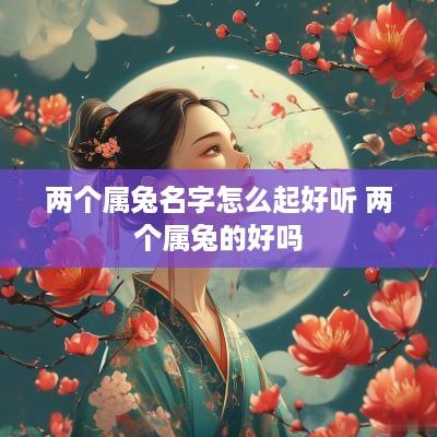 两个属兔名字怎么起好听 两个属兔的好吗
