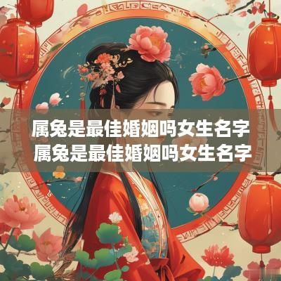 属兔是最佳婚姻吗女生名字 属兔是最佳婚姻吗女生名字怎么取