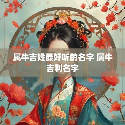 属牛吉姓最好听的名字 属牛吉利名字