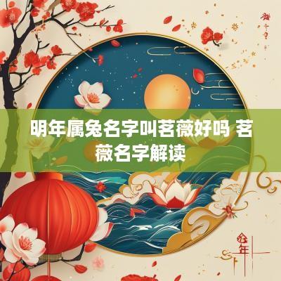 明年属兔名字叫茗薇好吗 茗薇名字解读