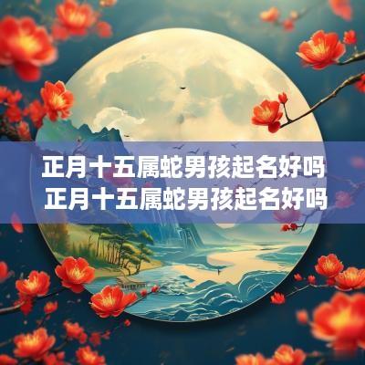 正月十五属蛇男孩起名好吗 正月十五属蛇男孩起名好吗
