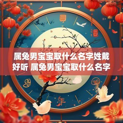 属兔男宝宝取什么名字姓戴好听 属兔男宝宝取什么名字姓戴好听点