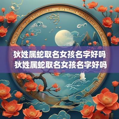狄姓属蛇取名女孩名字好吗 狄姓属蛇取名女孩名字好吗