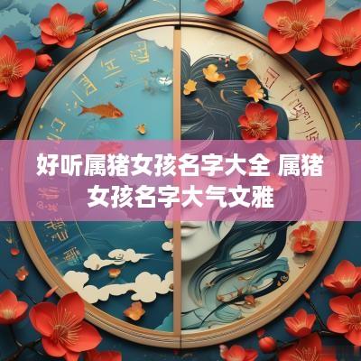好听属猪女孩名字大全 属猪女孩名字大气文雅