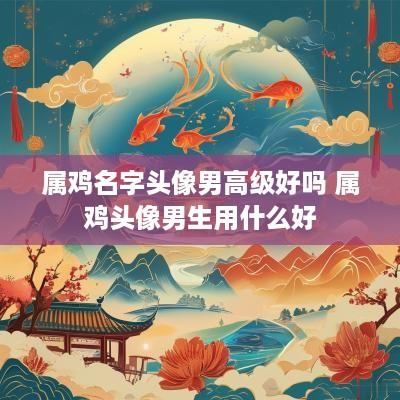 属鸡名字头像男高级好吗 属鸡头像男生用什么好