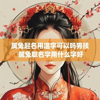 属兔起名用温字可以吗男孩 属兔取名字用什么字好