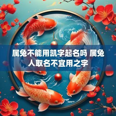 属兔不能用凯字起名吗 属兔人取名不宜用之字