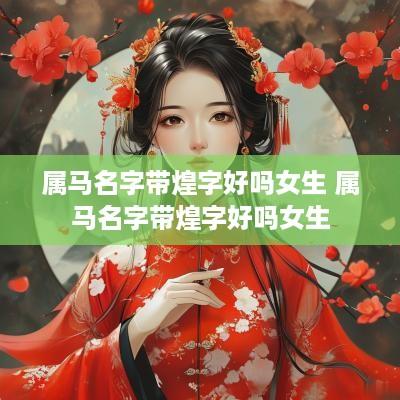 属马名字带煌字好吗女生 属马名字带煌字好吗女生
