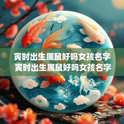 寅时出生属鼠好吗女孩名字 寅时出生属鼠好吗女孩名字怎么取