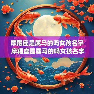 摩羯座是属马的吗女孩名字 摩羯座是属马的吗女孩名字叫什么