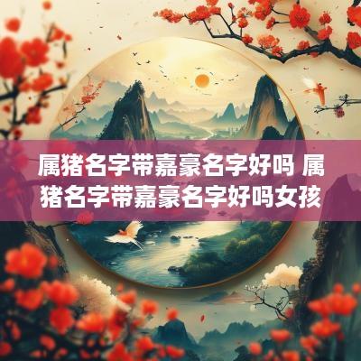 属猪名字带嘉豪名字好吗 属猪名字带嘉豪名字好吗女孩