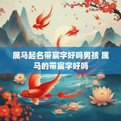 属马起名带宸字好吗男孩 属马的带宸字好吗