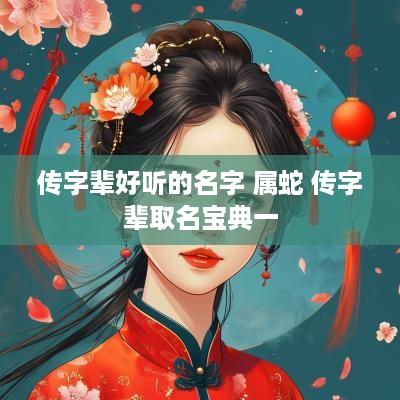 传字辈好听的名字 属蛇 传字辈取名宝典一
