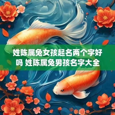 姓陈属兔女孩起名两个字好吗 姓陈属兔男孩名字大全
