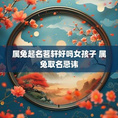属兔起名茗轩好吗女孩子 属兔取名忌讳