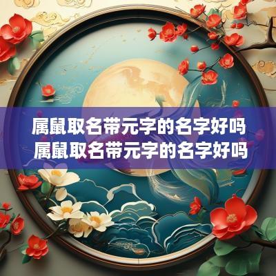 属鼠取名带元字的名字好吗 属鼠取名带元字的名字好吗男孩