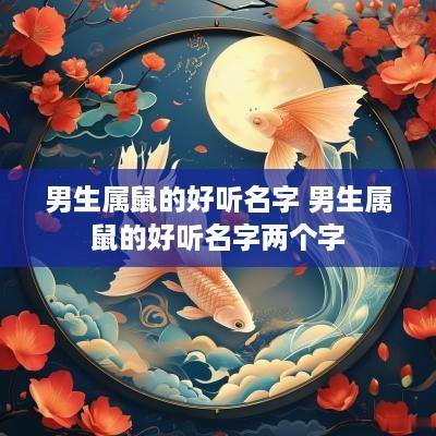 男生属鼠的好听名字 男生属鼠的好听名字两个字