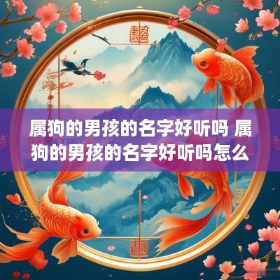 属狗的男孩的名字好听吗 属狗的男孩的名字好听吗怎么取
