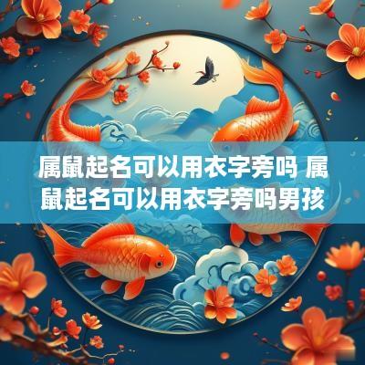 属鼠起名可以用衣字旁吗 属鼠起名可以用衣字旁吗男孩