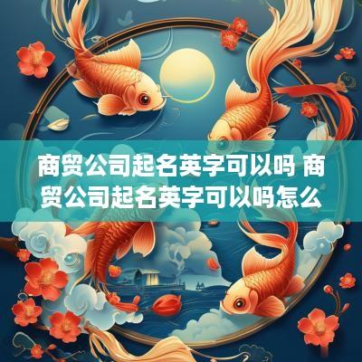 商贸公司起名英字可以吗 商贸公司起名英字可以吗怎么起