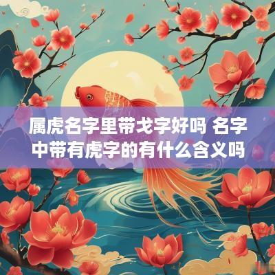 属虎名字里带戈字好吗 名字中带有虎字的有什么含义吗?