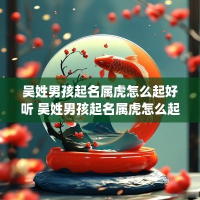 吴姓男孩起名属虎怎么起好听 吴姓男孩起名属虎怎么起好听点