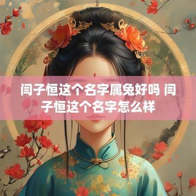 闫子恒这个名字属兔好吗 闫子恒这个名字怎么样