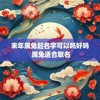 来年属兔起名字可以吗好吗 属兔适合取名 来年属兔起名字可以吗好吗 属兔适合取名