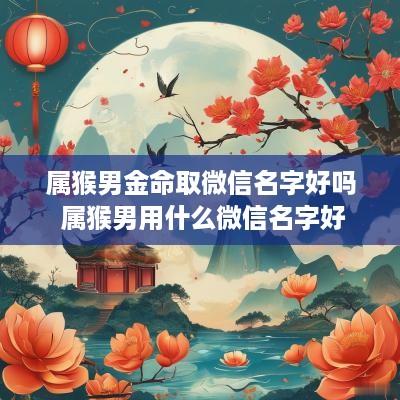 属猴男金命取微信名字好吗 属猴男用什么微信名字好