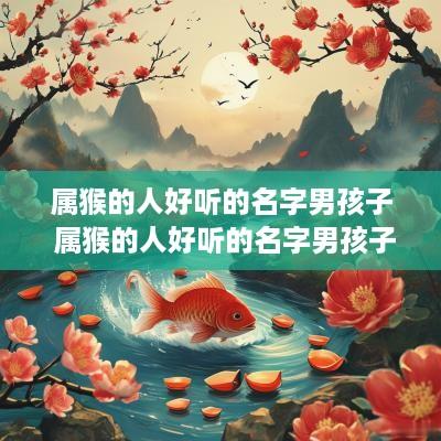 属猴的人好听的名字男孩子 属猴的人好听的名字男孩子怎么取