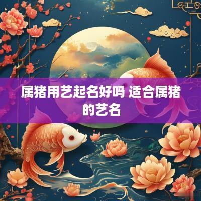 属猪用艺起名好吗 适合属猪的艺名