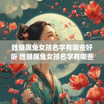 姓胡属兔女孩名字有哪些好听 姓胡属兔女孩名字有哪些好听的