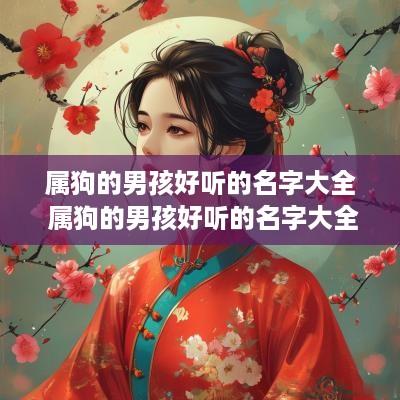 属狗的男孩好听的名字大全 属狗的男孩好听的名字大全四个字