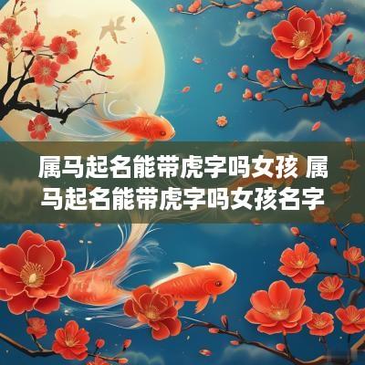 属马起名能带虎字吗女孩 属马起名能带虎字吗女孩名字