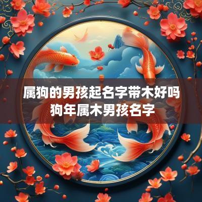 属狗的男孩起名字带木好吗 狗年属木男孩名字