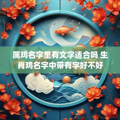 属鸡名字里有文字适合吗 生肖鸡名字中带有字好不好