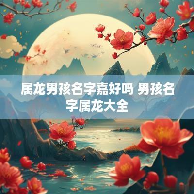 属龙男孩名字嘉好吗 男孩名字属龙大全