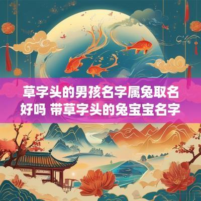 草字头的男孩名字属兔取名好吗 带草字头的兔宝宝名字