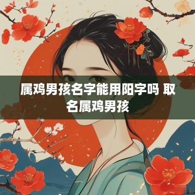 属鸡男孩名字能用阳字吗 取名属鸡男孩