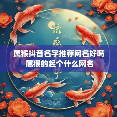 属猴抖音名字推荐网名好吗 属猴的起个什么网名