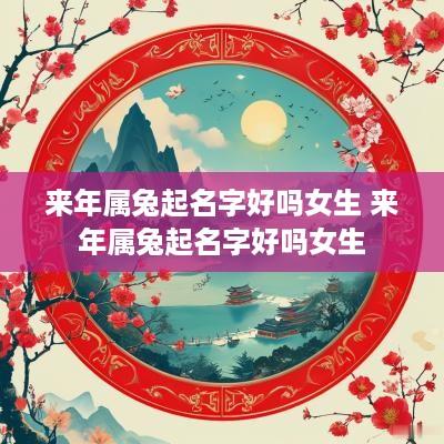 来年属兔起名字好吗女生 来年属兔起名字好吗女生