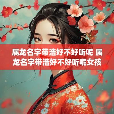 属龙名字带浩好不好听呢 属龙名字带浩好不好听呢女孩 属龙名字带浩好不好听呢 属龙名字带浩好不好听呢女孩