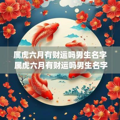 属虎六月有财运吗男生名字 属虎六月有财运吗男生名字大全