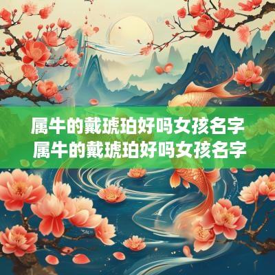 属牛的戴琥珀好吗女孩名字 属牛的戴琥珀好吗女孩名字叫什么