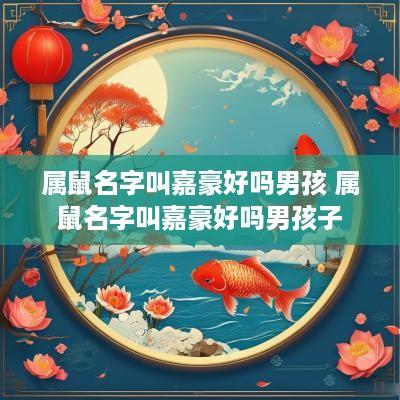 属鼠名字叫嘉豪好吗男孩 属鼠名字叫嘉豪好吗男孩子