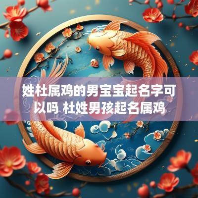姓杜属鸡的男宝宝起名字可以吗 杜姓男孩起名属鸡