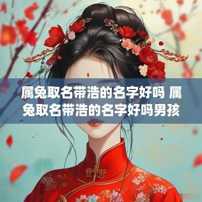 属兔取名带浩的名字好吗 属兔取名带浩的名字好吗男孩