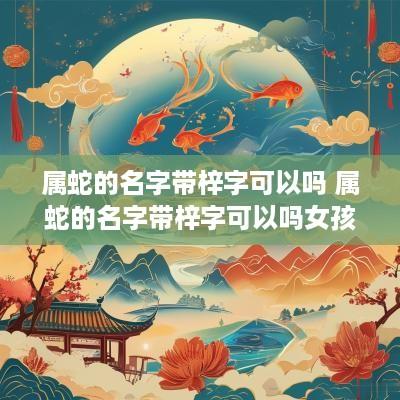 属蛇的名字带梓字可以吗 属蛇的名字带梓字可以吗女孩