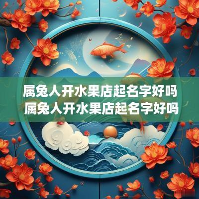 属兔人开水果店起名字好吗 属兔人开水果店起名字好吗女孩